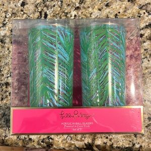 NWT Lilly Pulitzer Acrylic Hi-Ball Glasses